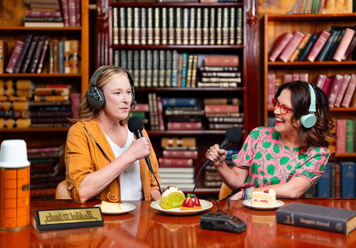 Leigh Sales and Annabel Crabb podcasting together