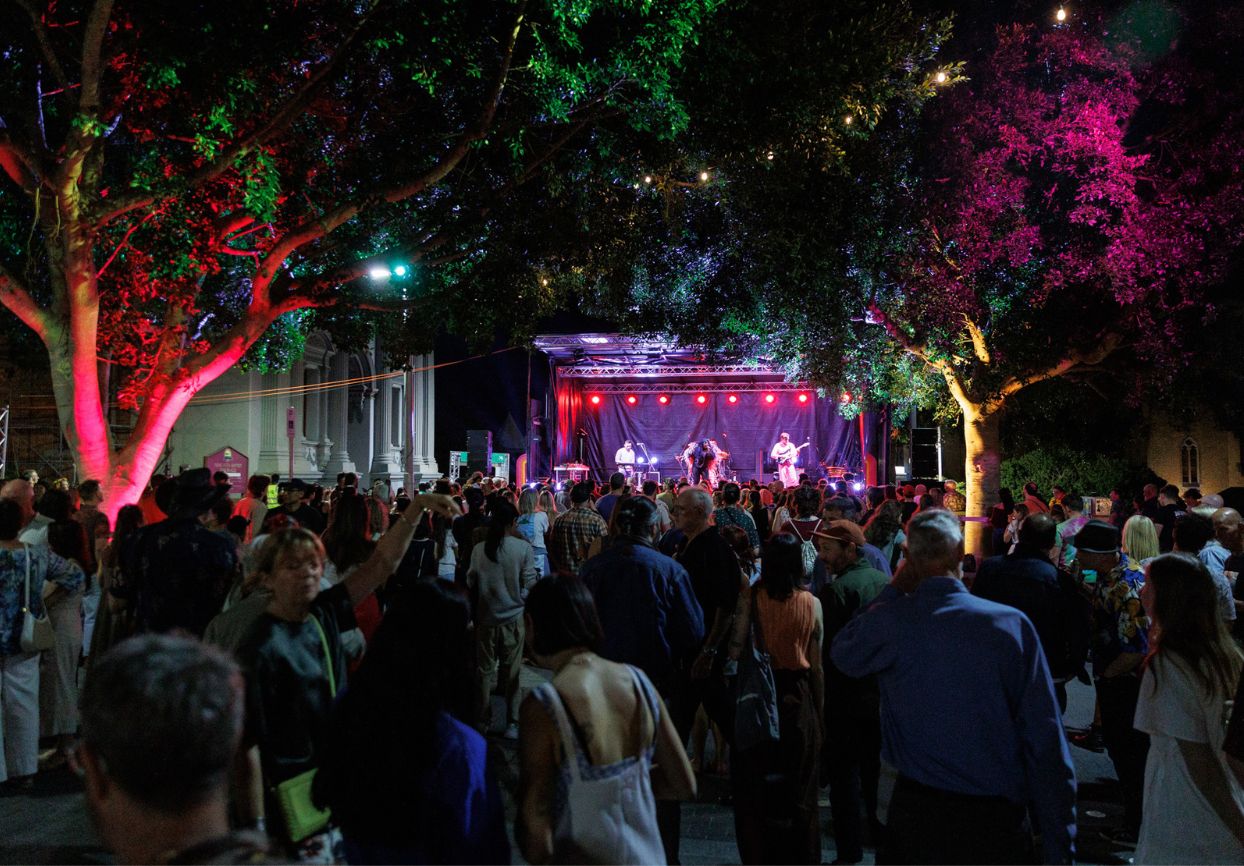 Haiku Hands performing at the 2025 First Night Art Party.